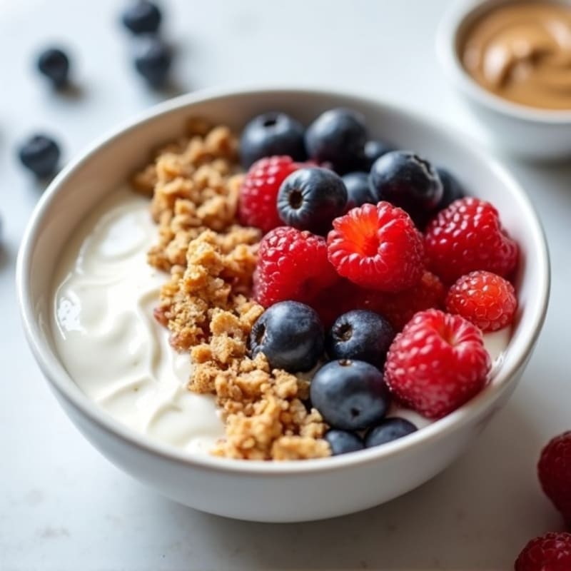 Greek Yogurt Protein Bowl with Berries and Almond Butter