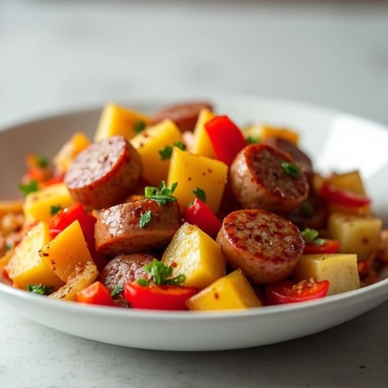 Hearty Baked Sausage and Potato Hash