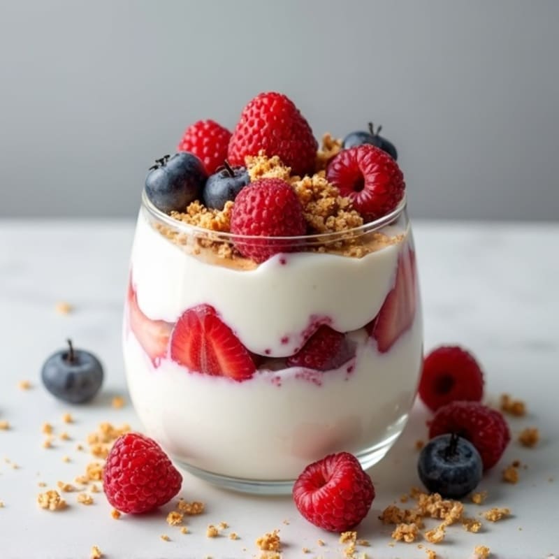 Greek Yogurt and Mixed Berry Protein Parfait