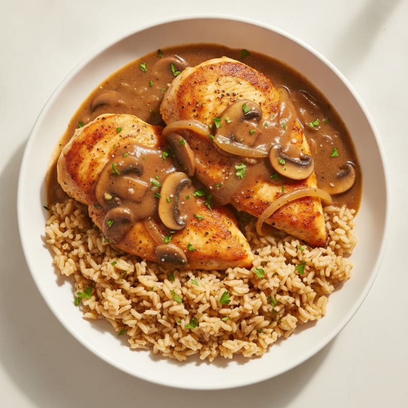 Smothered Chicken with Savory Rice