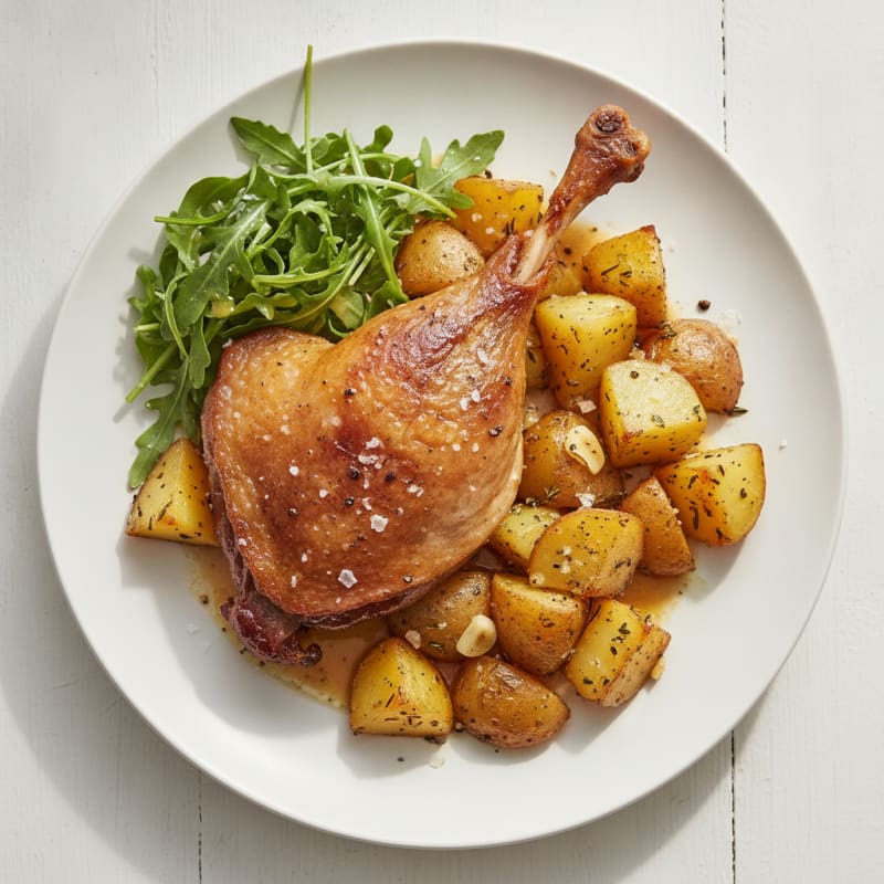 Duck Confit with Herb-Roasted Potatoes