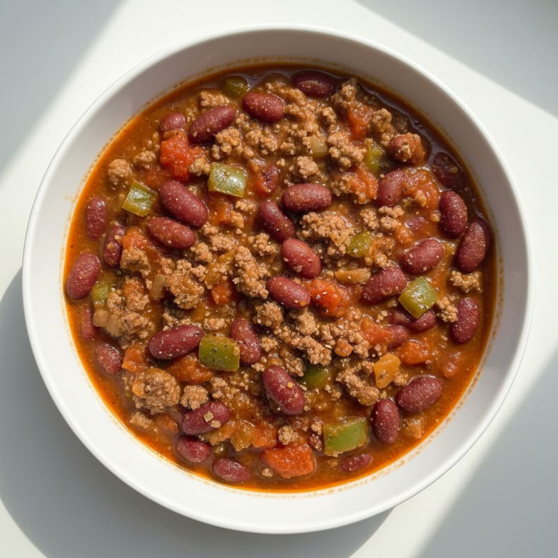 Hearty Ground Beef and Bean Chili