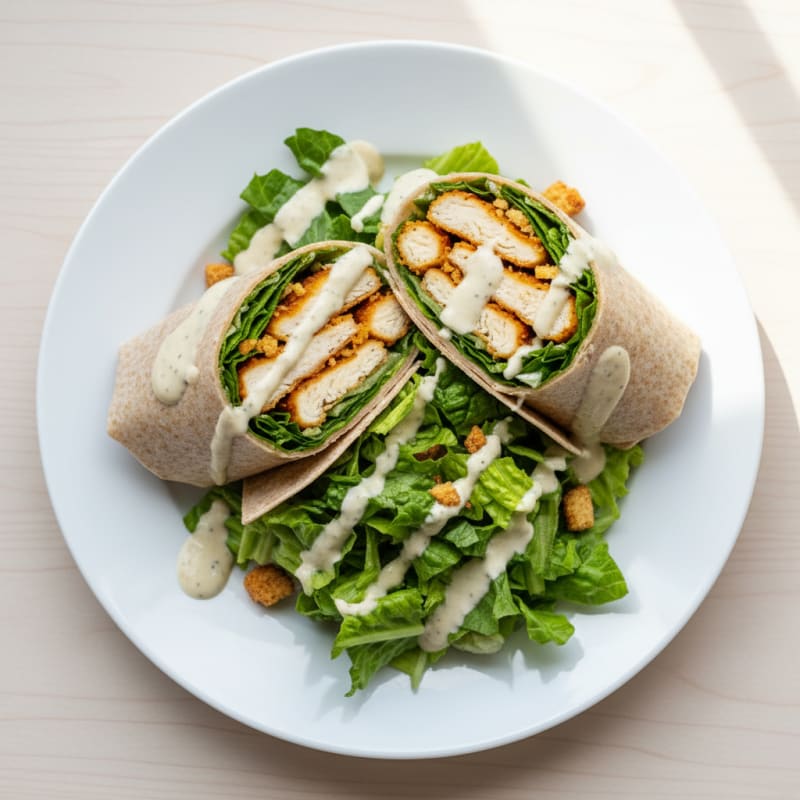 Crispy Chicken Caesar Wrap with Zesty Dressing