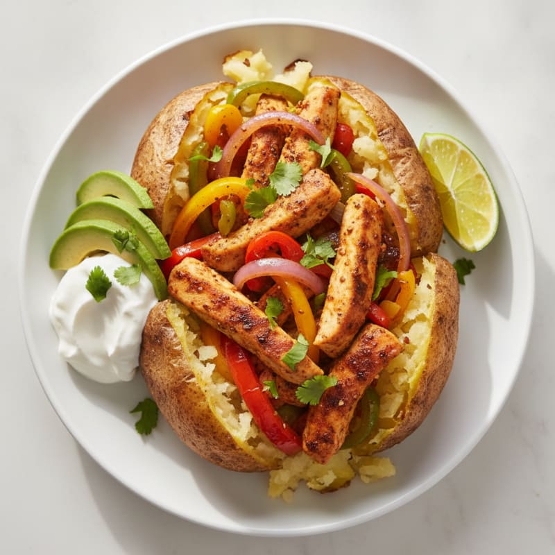 Chicken Fajita Baked Potato
