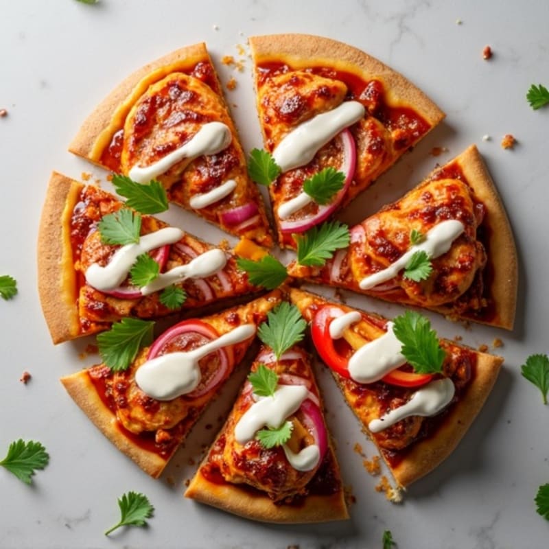 Crispy BBQ Ranch Chicken Flatbread Pizza