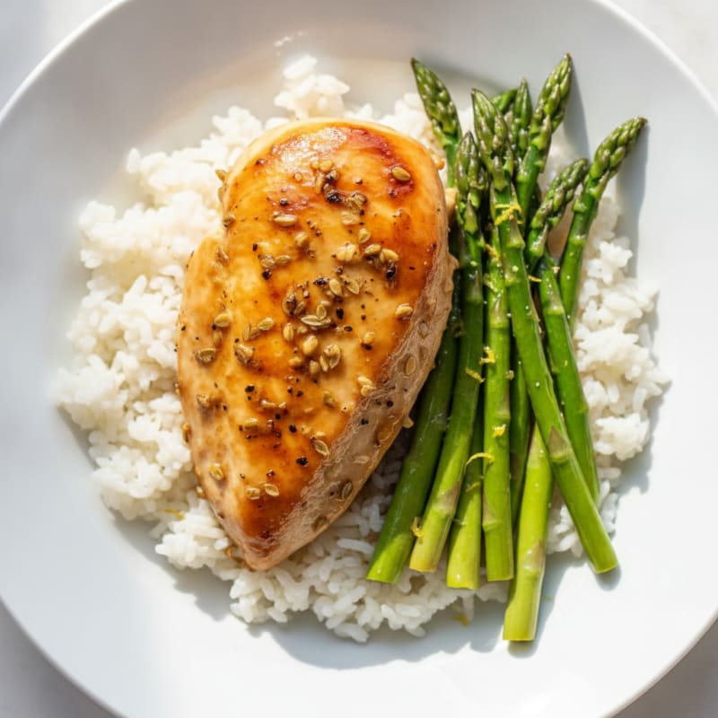 Lemon Herb Roasted Chicken with Rice
