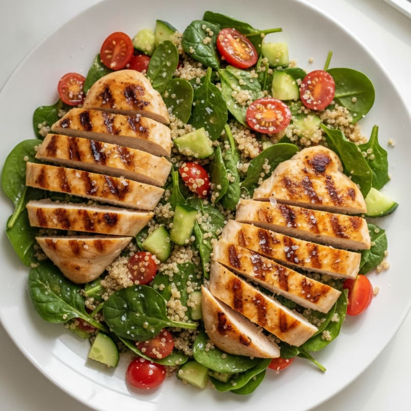 Grilled Chicken and Quinoa Salad with Lemon Vinaigrette