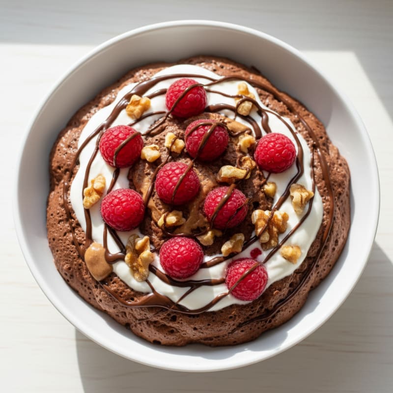 Chocolate Protein Mousse with Greek Yogurt and Berries