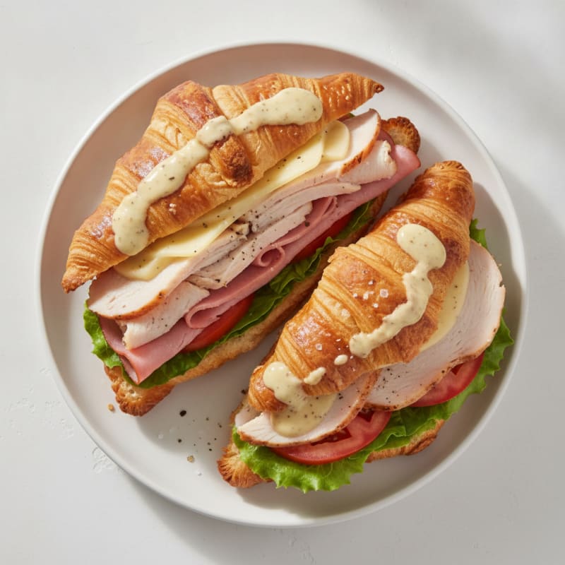 Ham and Turkey Croissant Club