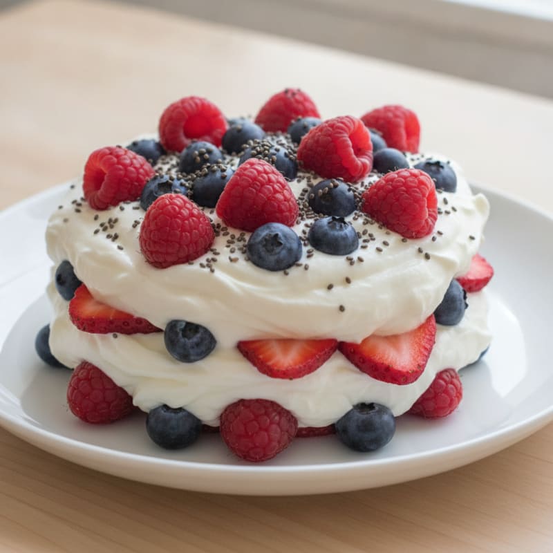 Greek Yogurt Protein Parfait with Mixed Berries