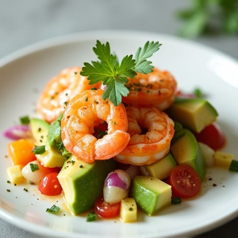 Citrus-Marinated Shrimp and Creamy Avocado Ceviche