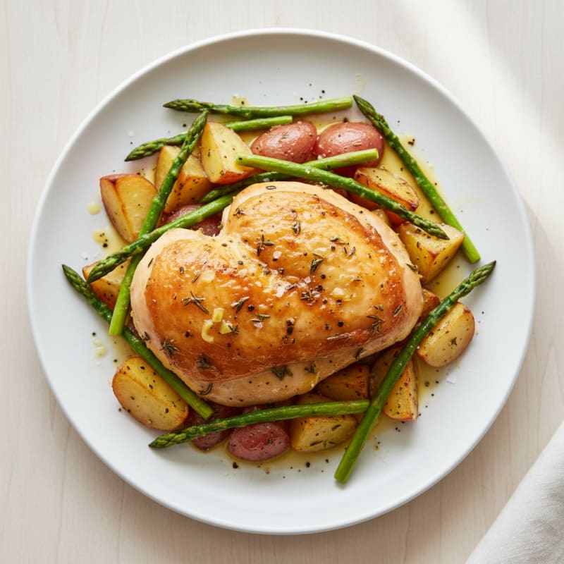 Crispy Lemon-Herb Roasted Chicken