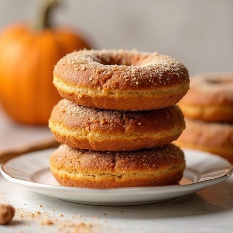 Baked Pumpkin Spice Protein Donuts