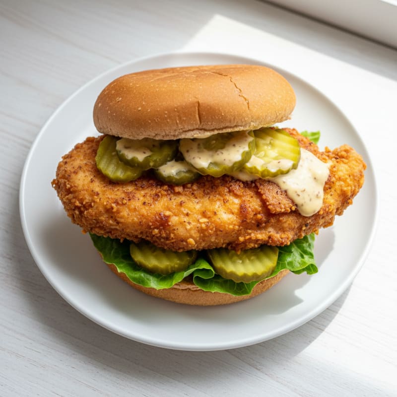 Buttermilk Fried Chicken Sandwich with Pickles