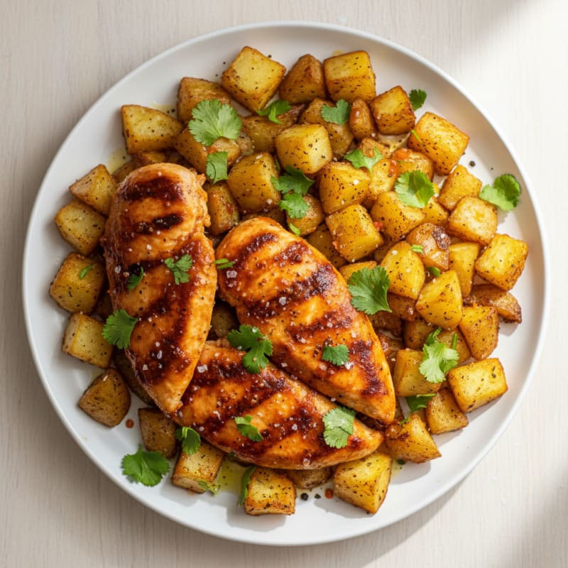 Spicy Chipotle Chicken and Crispy Roasted Potatoes