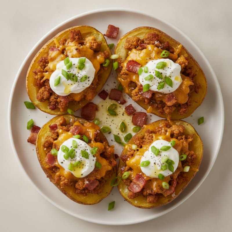 Bacon Cheddar Stuffed Potatoes