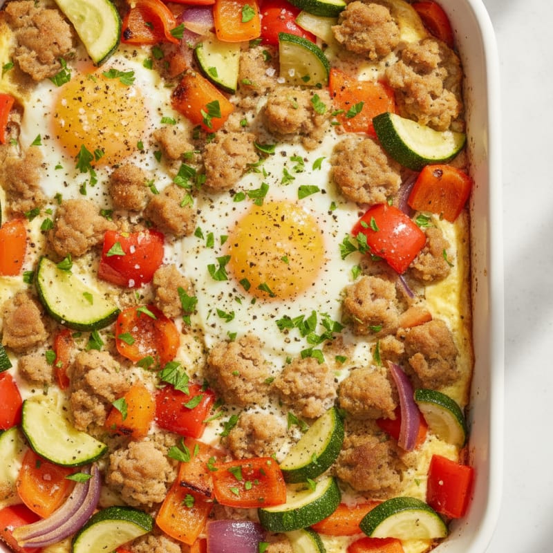 Sheet Pan Eggs and Roasted Vegetables