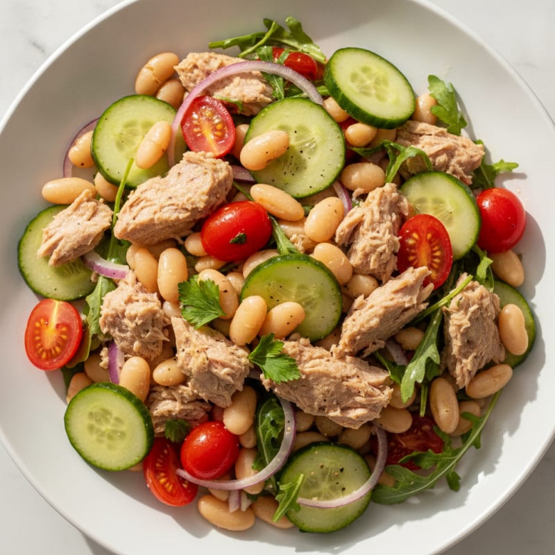 Mediterranean Tuna and White Bean Salad