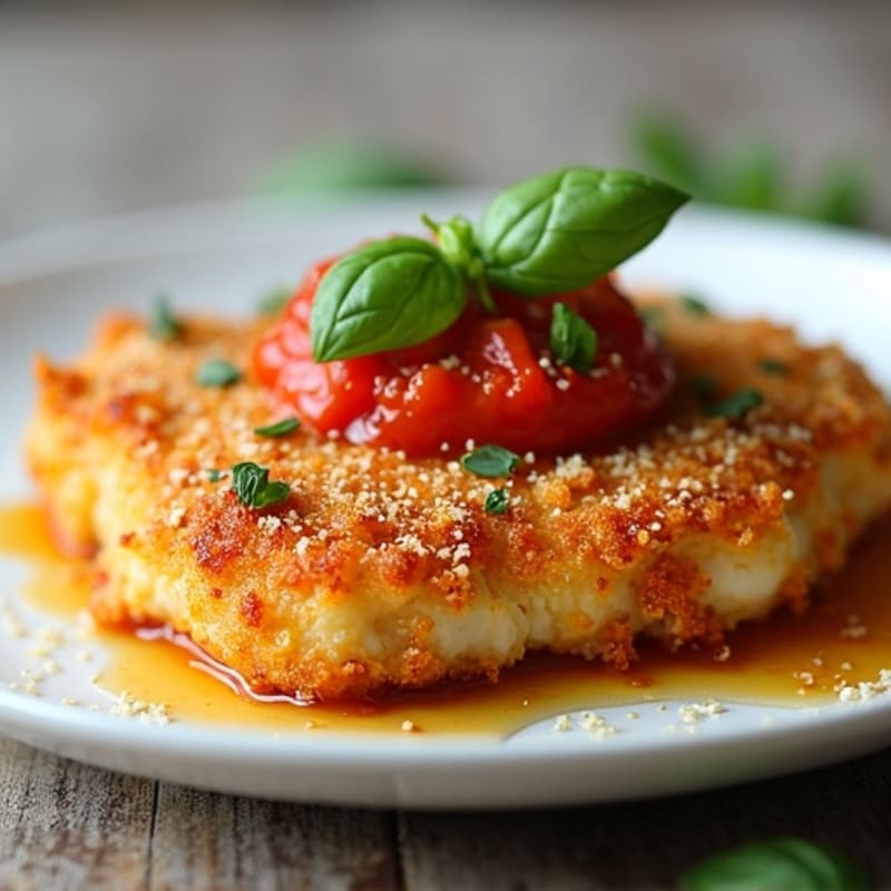 Crispy Baked Chicken Parmesan with Fresh Herbs