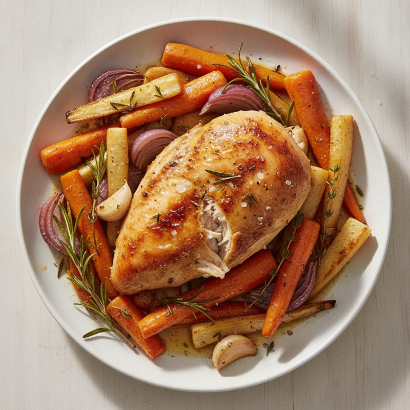 Herb-Roasted Chicken with Root Vegetables