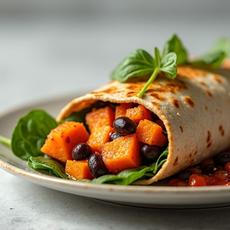 Protein-Packed Sweet Potato Black Bean Breakfast Burrito