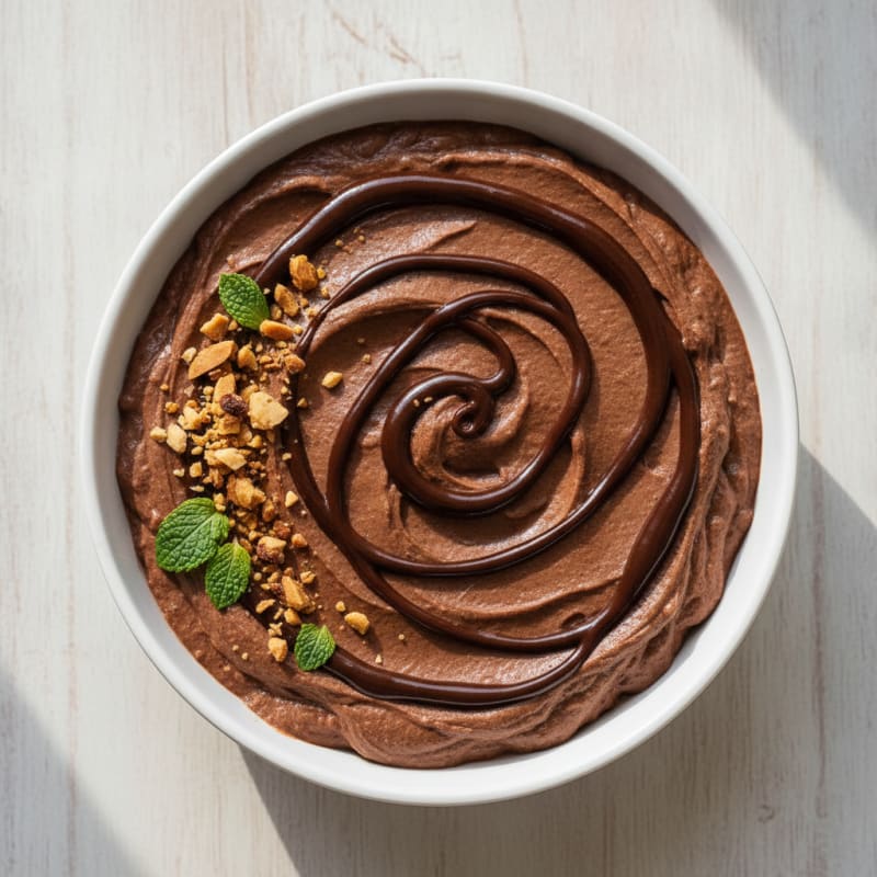 Chocolate Protein Mousse with Silken Tofu and Almond Butter