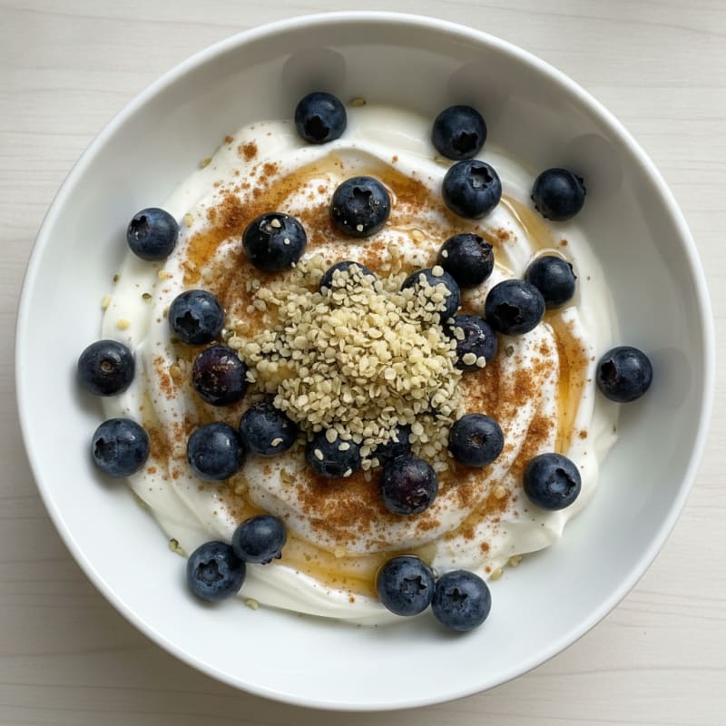 High-Protein Berry and Hemp Yogurt Bowl