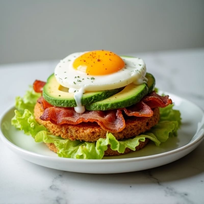 Crispy Turkey Bacon and Avocado Lettuce Stack