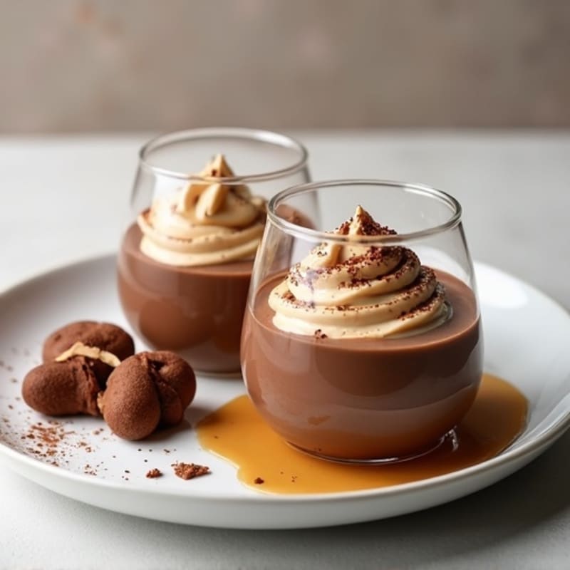 Chocolate Protein Mousse with Silky Cottage Cheese and Almond Butter Swirl