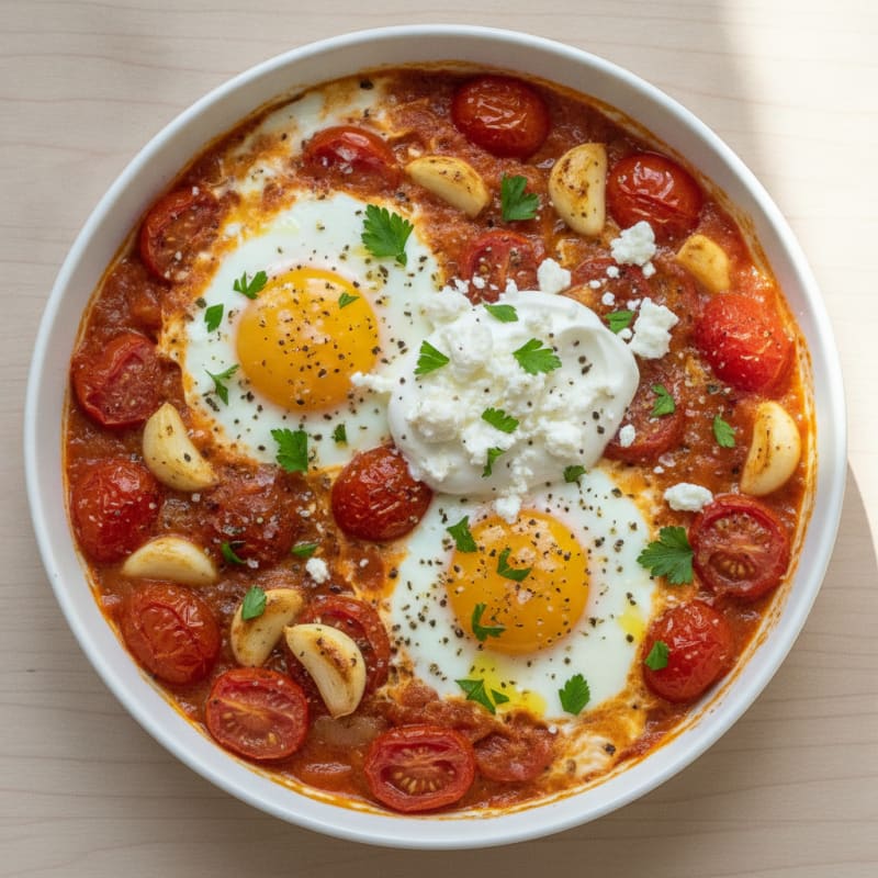 Baked Eggs with Roasted Tomatoes