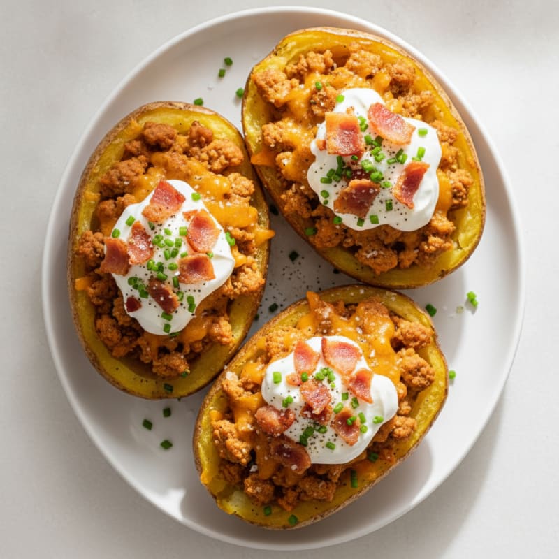 Bacon Cheddar Stuffed Potatoes