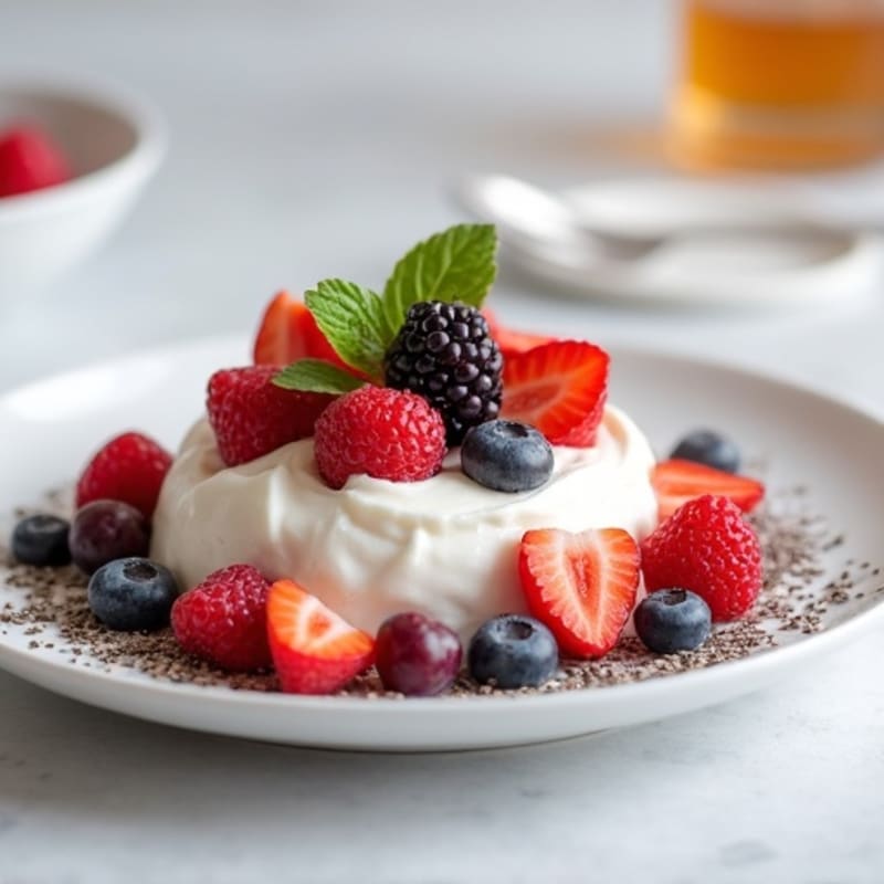 Greek Yogurt with Fresh Berries and Chia Seeds