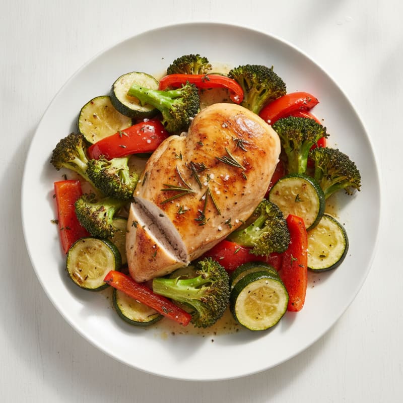 Herb-Roasted Chicken with Roasted Vegetables