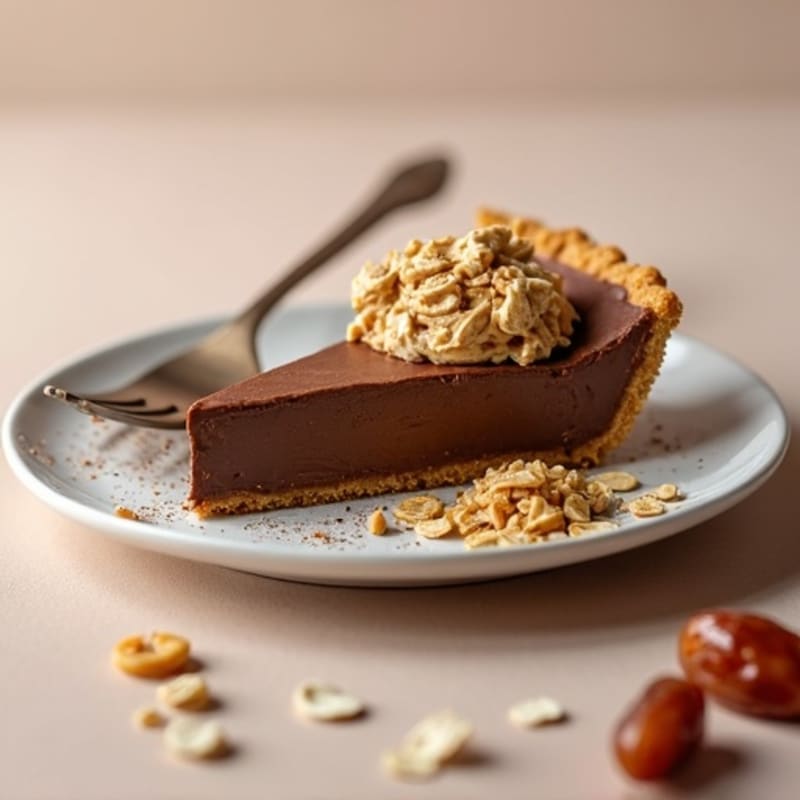 No-Bake Silky Chocolate Peanut Butter Protein Pie