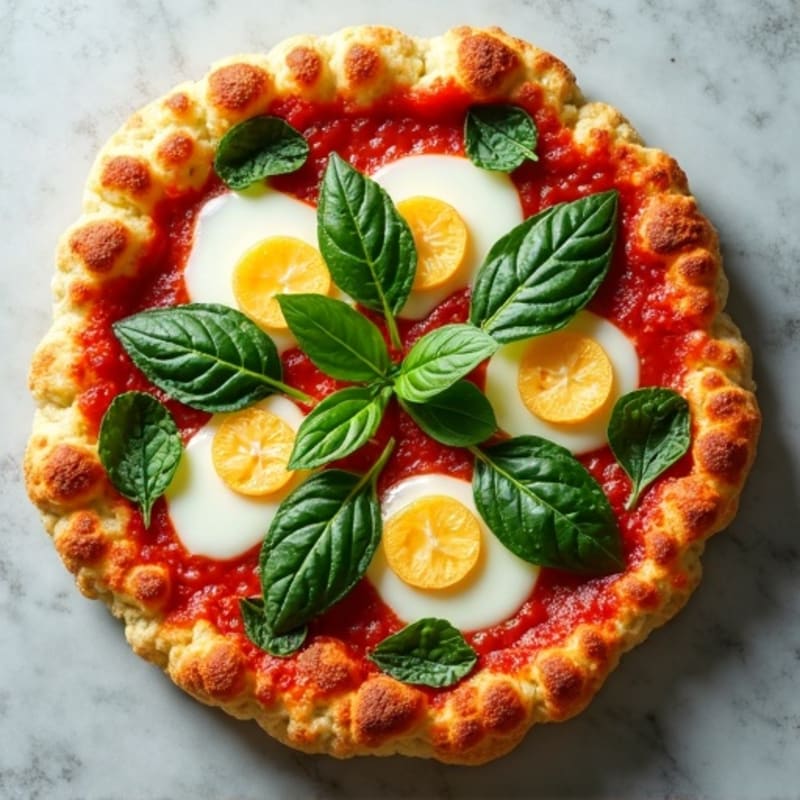 Crispy Cauliflower Crust Spinach Pizza