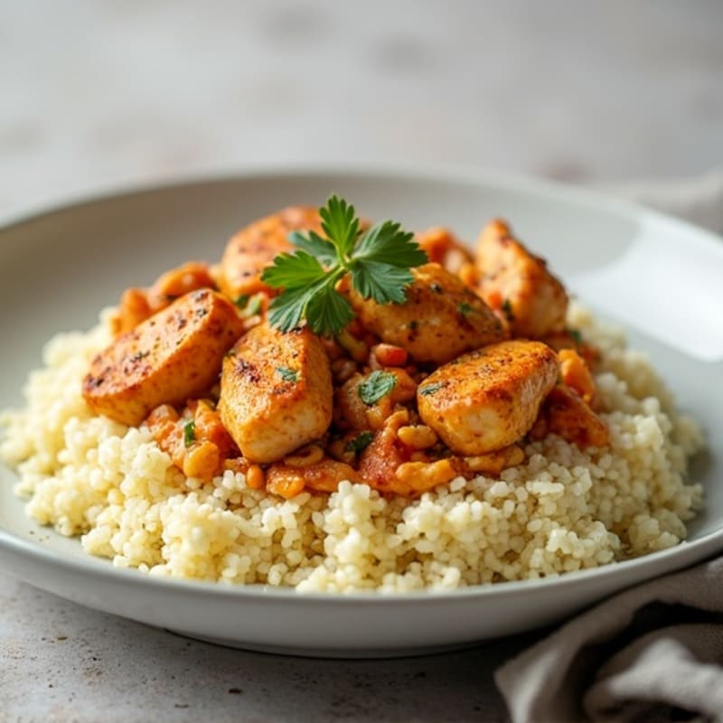 Creamy Coconut Chicken Tikka with Cauliflower Rice