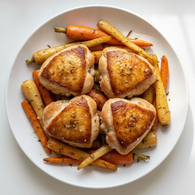 Herb-Roasted Chicken Thighs with Root Vegetables