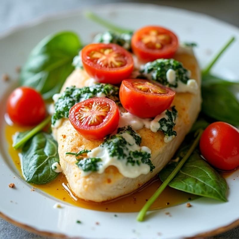 Creamy Ricotta and Spinach Chicken Bake