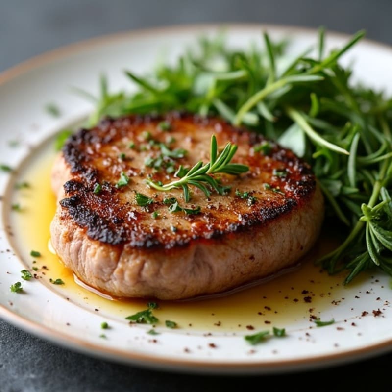Garlic-Herb Crusted Pan Seared Steak
