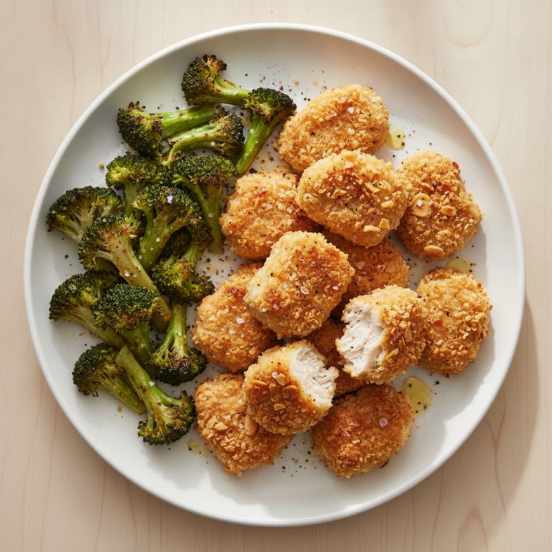 Baked Almond-Crusted Chicken Nugget Bites
