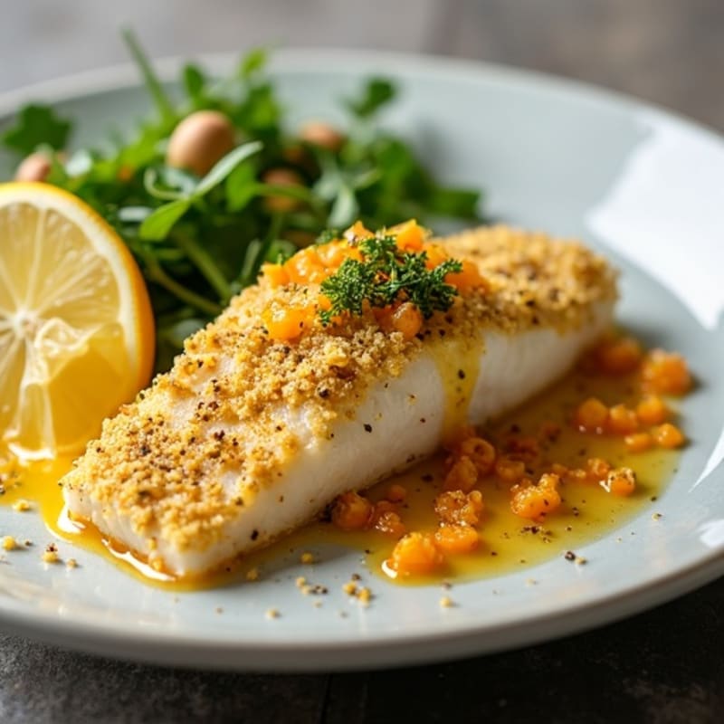 Crispy Pistachio-Crusted Cod with Citrus-Ginger Sauce