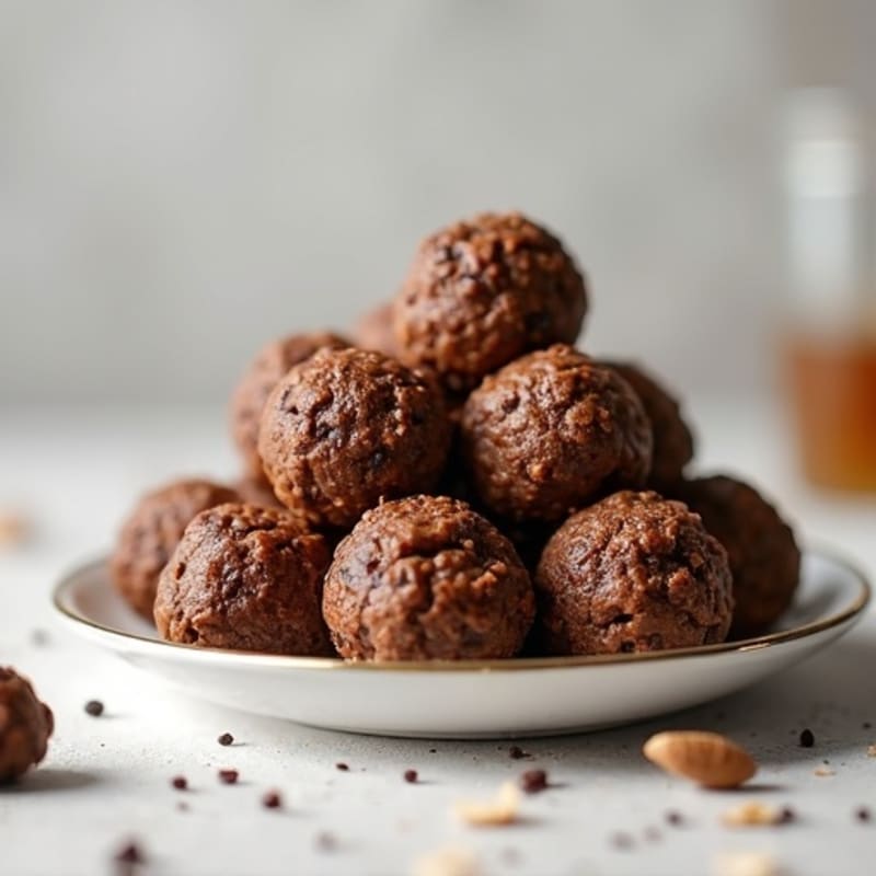 No-Bake Chocolate Peanut Butter Protein Balls