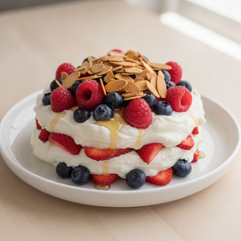 Greek Yogurt Protein Parfait with Mixed Berries