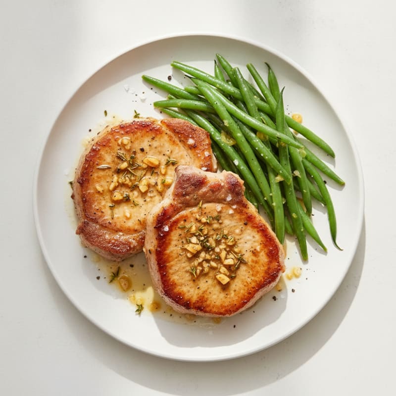 Garlic Herb Roasted Pork Chops
