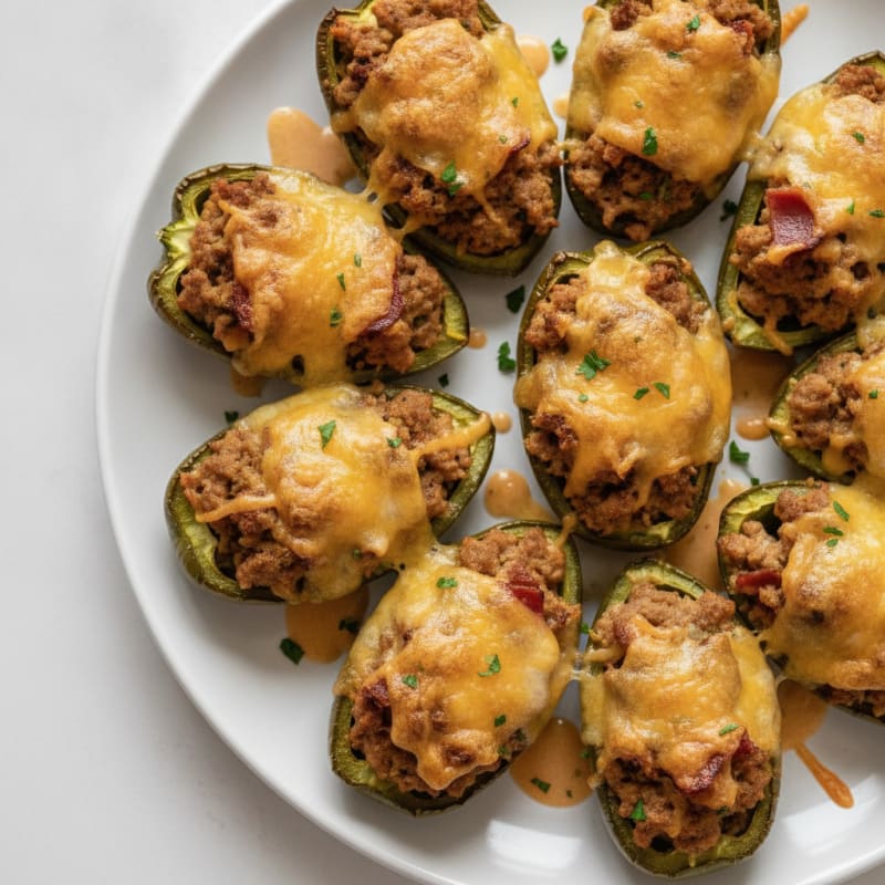 Spicy Turkey-Stuffed Jalapeño Poppers