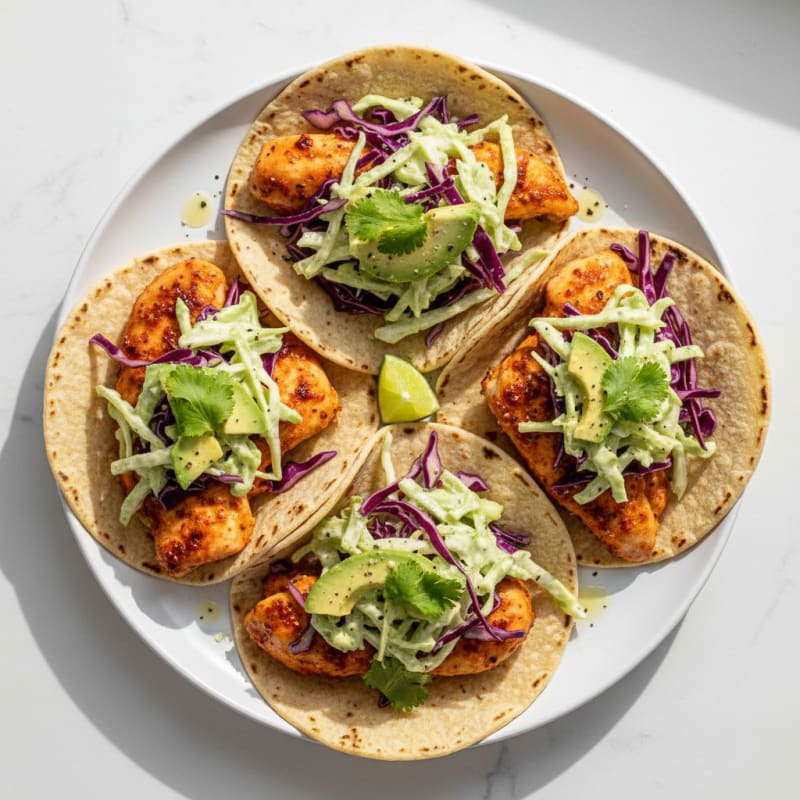 Zesty Chili-Lime Chicken Tacos with Crunchy Slaw