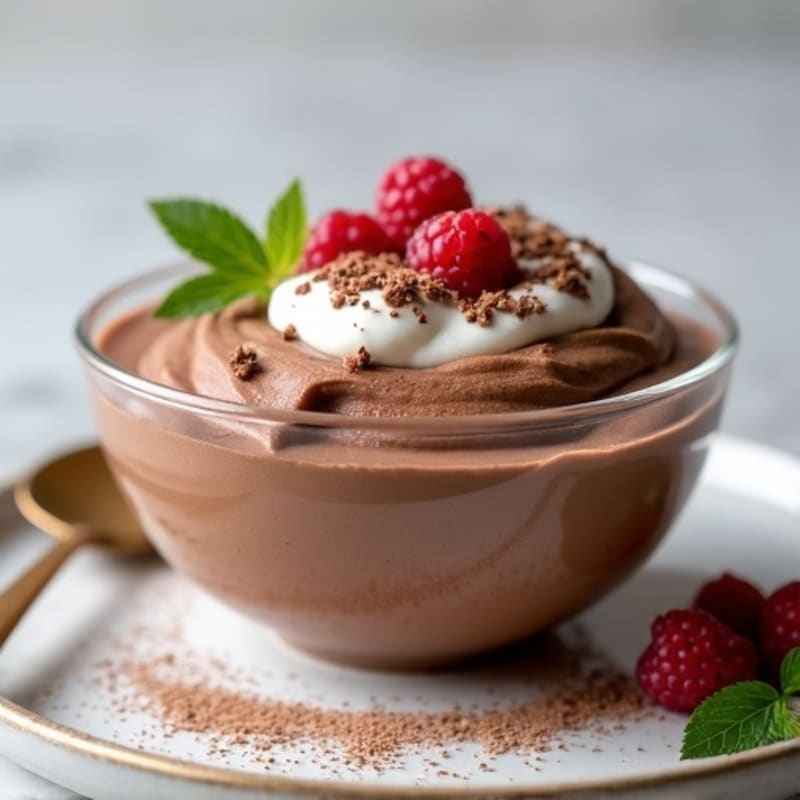 Chocolate Protein Mousse with Chia Seeds