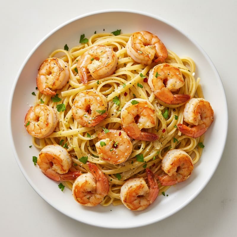 Zesty Garlic Shrimp Scampi with Linguine