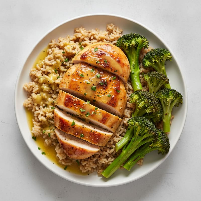Lemon Herb Roasted Chicken with Rice