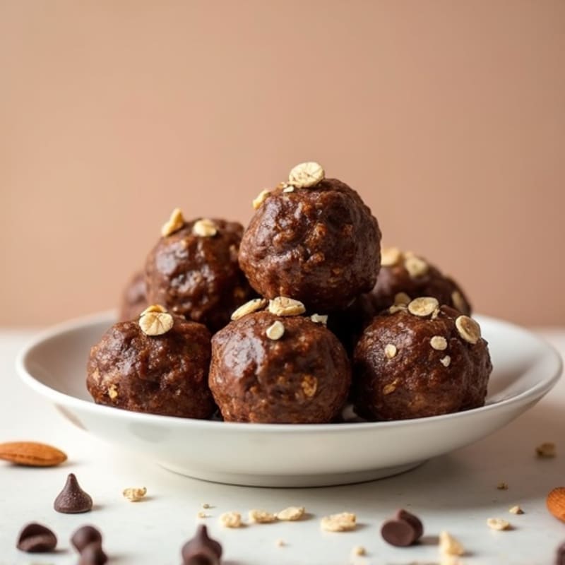 No-Bake Dark Chocolate Almond Energy Bites
